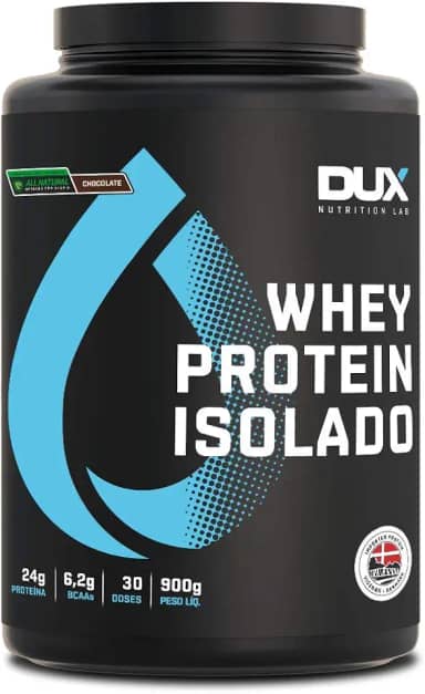 Whey Protein Isolado All Natural Chocolate Pote 900g – Contribui para os Resultados e Auxilia a Recuperação Muscular – Dux Human Health