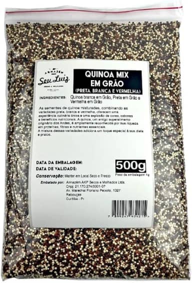 Quinoa Mix Preta Branca e Vermelha 500g – Armazém Seu Luiz