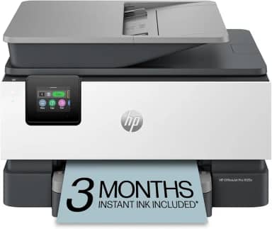 HP OfficeJet Pro 9125e Impressora multifuncional, colorida, impressora para pequenas e médias empresas, impressão, cópia, digitalização, fax, tinta instantânea elegível (3 meses incluídos), tela