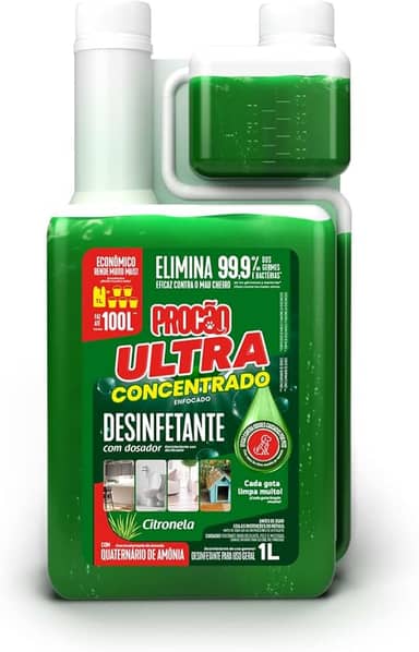 PROCÃO Desinfetante Ultra Concentrado Bactericida Citronela 1 litro