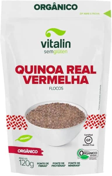 Vitalin Quinoa Real Flocos Orgânica Sem Glúten 120G