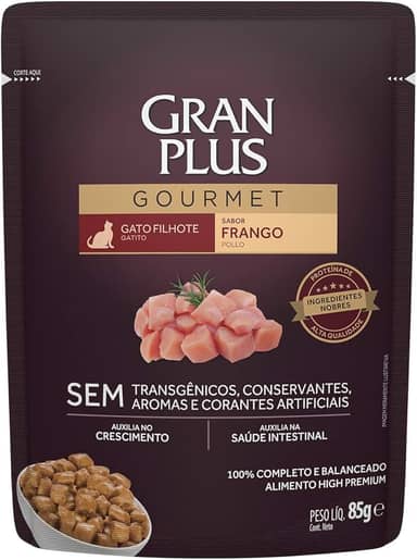 Ração Úmida GranPlus Para Gatos Filhotes Sachê - 85g