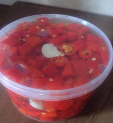 Pimenta Dedo de Moça em Conserva, Vermelha, Picante, Fresca, Embalagem com 500ml