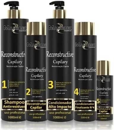 Kit Cauterização e Reconstrução Capilar Mairibél Cosmeticos Completo 05 Produtos