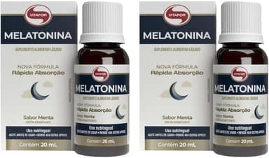 Combo 2 Melatonina Sublingual Rapida Absorção Vitafor 20ml