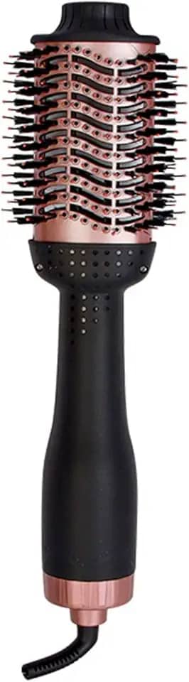 Escova Secadora de Cabelo Profissional Bivolt 1300W Elétrica Rotativa Íons 3 Temperaturas Anti-Frizz