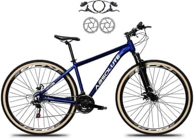 Bicicleta Aro 29 Absolute Nero 5 Alumínio 24v Freio a Disco Hidráulico(óleo) Garfo Suspensão Pneus com Faixa