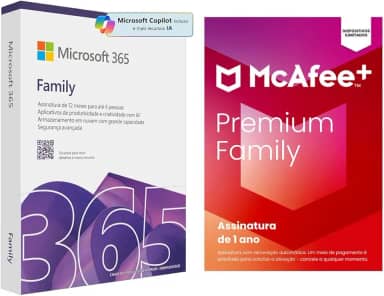 Kit Microsoft 365 Family + McAfee Premium Family