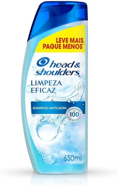 Head & Shoulders Shampoo Anticaspa Limpeza Eficaz Limpeza Profunda e Refrescância 650 ml