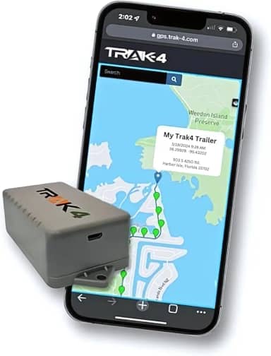 Trak-4 Rastreador GPS para veículos, ativos, equipamentos. Bateria de longa duração, impermeável, rastreamento global. Assinatura de baixo custo necessária.