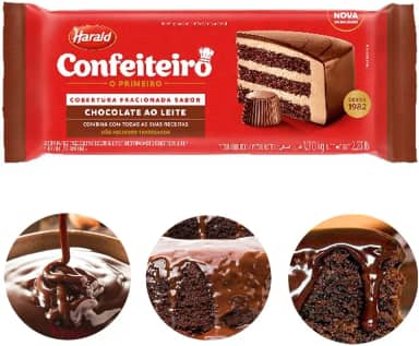 Barra de Chocolate Fracionado Confeiteiro Ao Leite 1,010kg - Harald