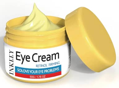 Creme para olhos Retinol para inchaço e bolsas, creme para combater o envelhecimento sob os olhos com retinol e cafeína para suavizar linhas finas, rugas e olheiras, 50 ml