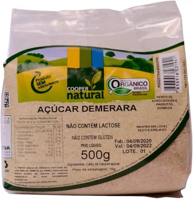 Açúcar Demerara Orgânico Coopernatural 500g