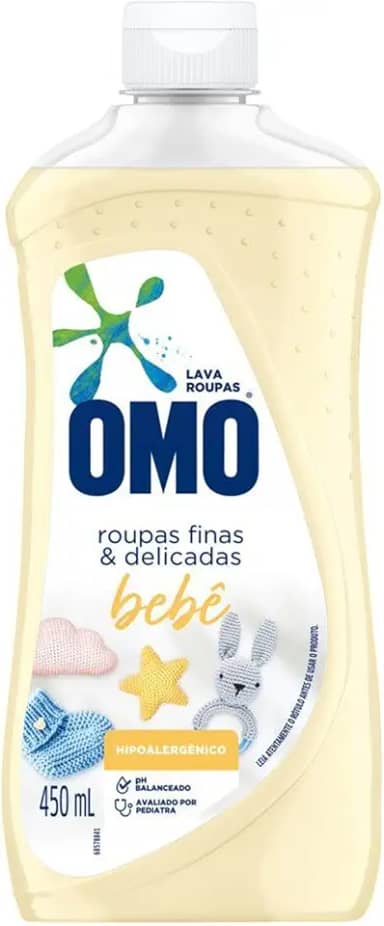 OMO Roupas Finas E Delicadas - Sabão Líquido Bebê 450 Ml