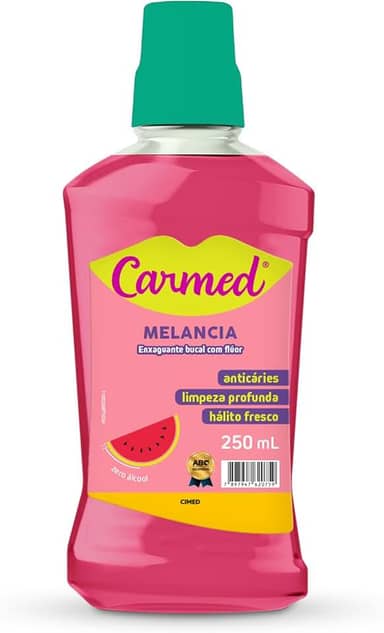 Carmed Enxaguante Bucal com Flúor Sabor Melancia 250ml