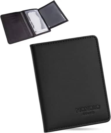 Carteira Porta Cartão Masculina Couro Legítimo Slim RG CNH MONOLO