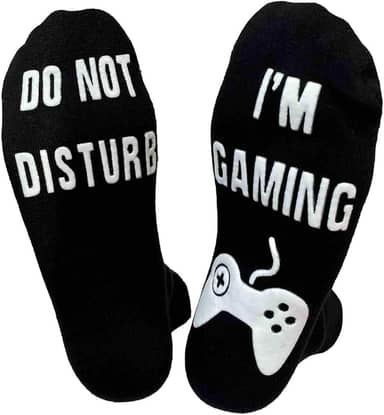 Do Not Disturb I'm Gaming Socks, presentes de aniversário para homens, meninos, meninos, jogadores, dia dos pais, Natal