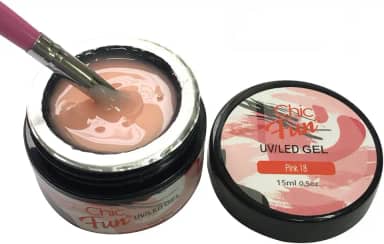 Acrigel Fibra de Gel LED UV para Alongamento de Unhas, 15g, Chic & Fun (Pink 18, x 1un)