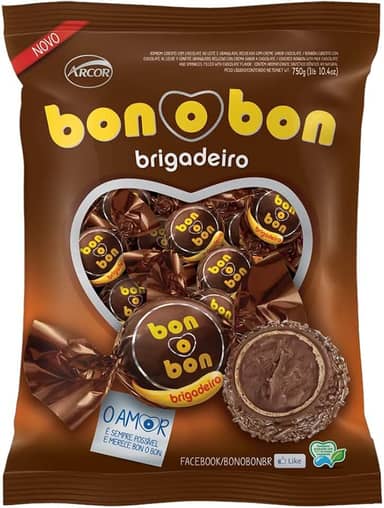Wafer Bonobon Brigadeiro 50 unidades de 15g