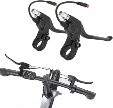 Alavanca de Freio para E-Bike 22MM - PSLER Manete de Freio para Bicicleta Elétrica com 2 Fios, Par Esquerdo e Direito, Peça de Substituição para Modelos Q20 e I9