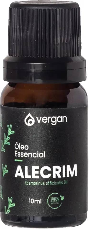 Óleo Essencial de Alecrim Puro 10ml – Natural, Aromático, Para Aromaterapia, Massagem, Cabelos e Banho | Marca Vergan