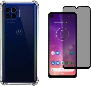 KIT Capa Anti-Impacto + Película De Privacidade 3D para Moto One Vision (Tela 6.3)