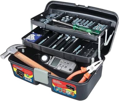 Maleta De Pesca 2 Bandejas Articuladas Preta Arqplast