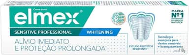 Elmex Creme dental para sensibilidade Sensitive Professional Whitening, Alívio Imediato* da Sensibilidade e Branqueamento, 110g