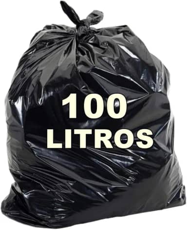 Saco De Lixo Preto 100l Super Reforçado 6 Micra 100 Unid