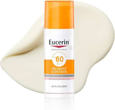EUCERIN Protetor Solar Facial Antimanchas FPS 60 50ml, Pigment Control, Clareador, Proteção UVA, UVB e Luz Visível, Thiamidol