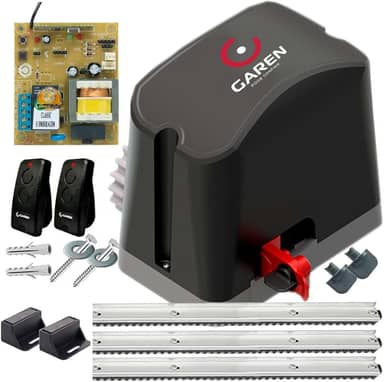 Kit Motor de Portão Deslizante De Correr Completo 2 Controles 3m Cremalheira (110, Volts)
