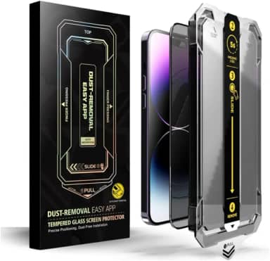 Película de Proteção com Aplicador Compatível para Iphone Anti Impacto Resistênte Transparente 3D SafeCare (14 Pro Max)