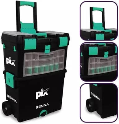 Caixa de Ferramentas Dupla Rodinha Pix