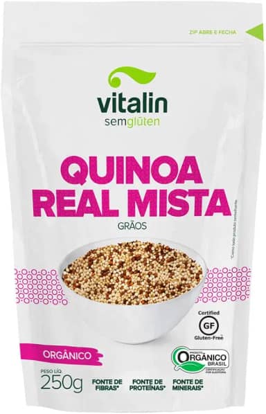 Vitalin Quinoa Real Mista Grãos Orgânica Sem Glúten 250G