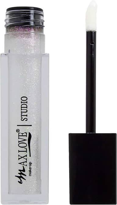 Gloss Labial Lip Volumoso Max Love Cor 15 - Incolor com Glitter - Aumento dos Lábios…