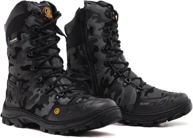 Bota Coturno Masculino Militar Soldier Palmilha de Gel Couro Legítimo Zíper Lateral