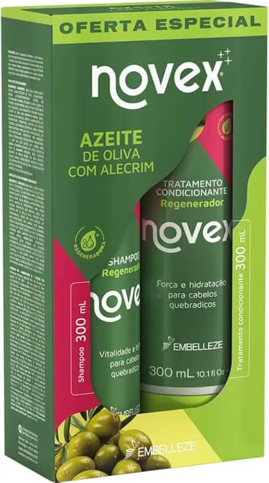 Kit Shampoo e Condicionador Novex Azeite de Oliva e Alecrim 300ml