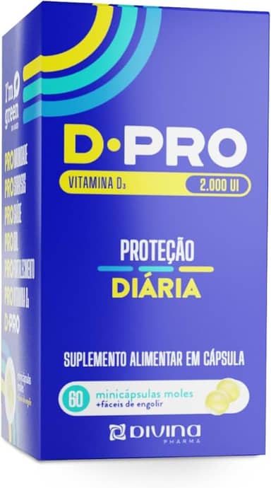 Vitamina D 2000 ui 60 Minicápsulas Softgel - D.Pro - Imunidade e Antioxidante