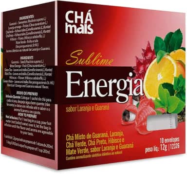 Sublime EnergiaChá Misto De Guaraná, Laranja, Cha Verde, Chá Preto, Hibisco E Mate Verde, Sabor Laranja E Guaraná, ClinicMais