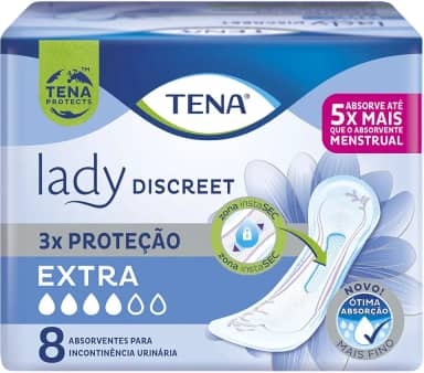 TENA Absorvente Para Incontinência Urinária Tena Lady Discreet Extra 8 Unidades