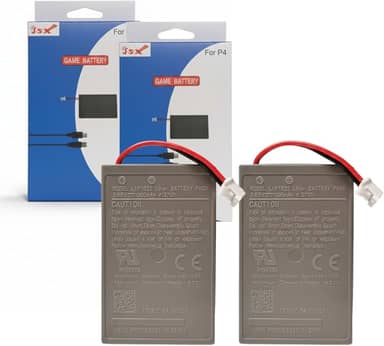 Kit 2 Baterias LIP1522 Recarregáveis Plug Grande 4,5mm 1000mAh para Controle Ps4 Playstation