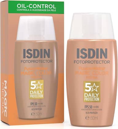 ISDIN Protetor Solar Facial Fusion Water Magic Color FPS 50 - Cor Média - 50ml