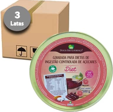 3x Goiabada Diet Lata São Lourenço 500g
