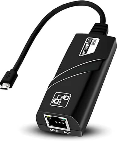 Adaptador de Rede Micro USB para RJ45 Ethernet 10/100 Mbps com Chip Integrado – Plug & Play Compatível com Celulares e Tablets Android OTG