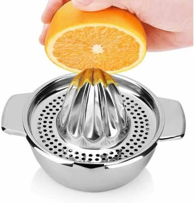 Prensador de Citrus Aço Inoxidável Extrator Suco Manual para Laranja Limão Verde Toranja Frutas e Legumes Extração Fácil Lavável em Lavadora Pratos co