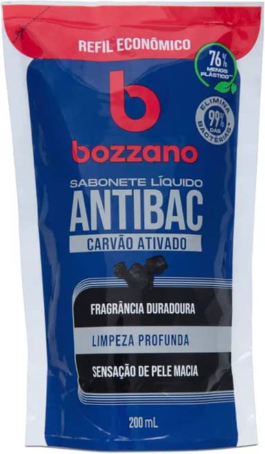 Bozzano Sabonete Líquido Antibac Carvão Ativado Refil 200ml