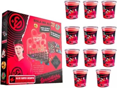 Lojas Q2 Enaldinho Kit Jogo Bola No Alvo com 11 Slimes Gelástica
