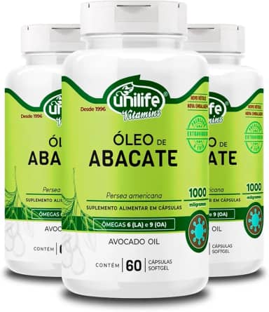Kit 3 Óleo de abacate 60 cápsulas Unilife