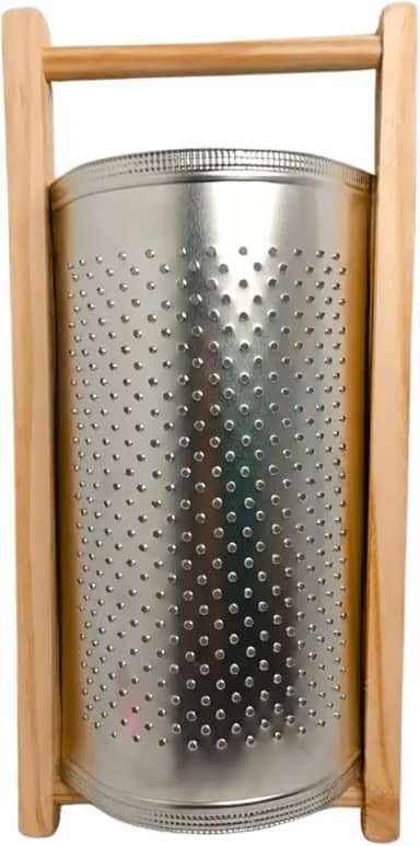 Ralador De Milho para Pamonha Curau Manual Galvanizado de Madeira e Aço Inox Manual 42CMx20CM