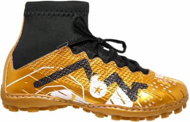 Chuteira Dourada Society Botinha Ouro Infantil Blank 26 ao 33